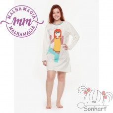 Camisao Manga Longa - Malha Fina